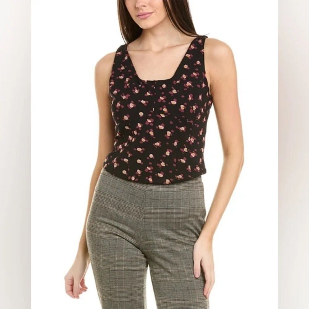 Cabi Women's Lean Tank Corset Style Size Small Floral Corset Top